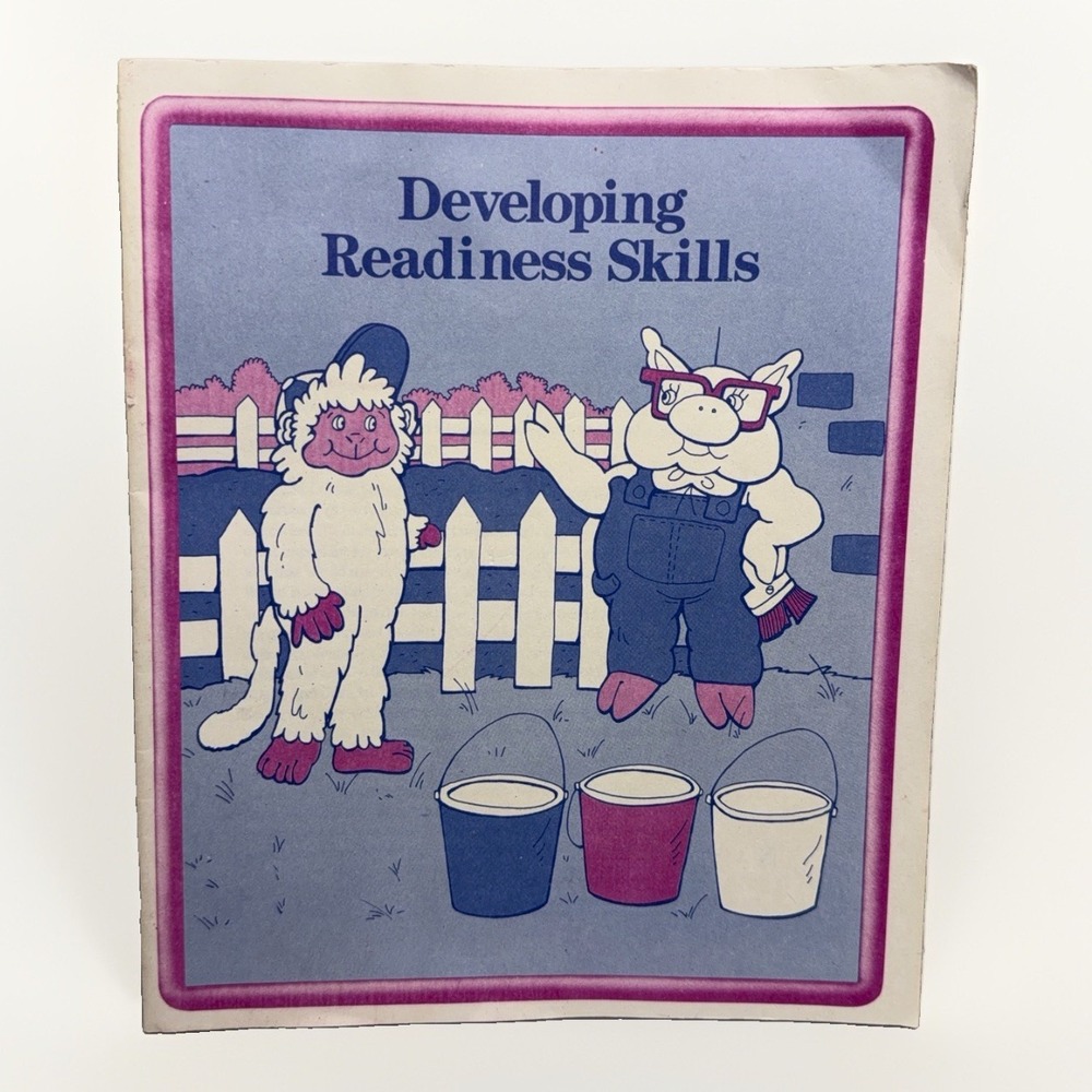 Vintage World Book Early World of Learning Developing Readiness Skills Guide 80s